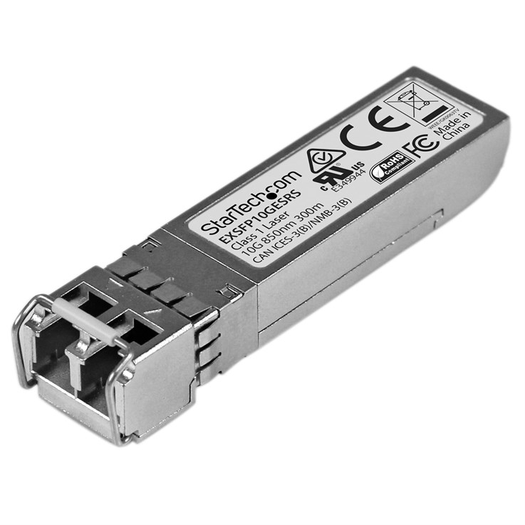 StarTech.com Juniper EX-SFP-10GE-SR Compatible SFP+ Transceiver Module - 10GBASE-SR~Juniper EX-SFP-10GE-SR Compatible SFP+ Module - 10GBASE-SR - 10GbE Multimode Fiber MMF Optic Transceiver - 10GE Gigabit Ethernet SFP+ - LC 300m - 850nm - DDM