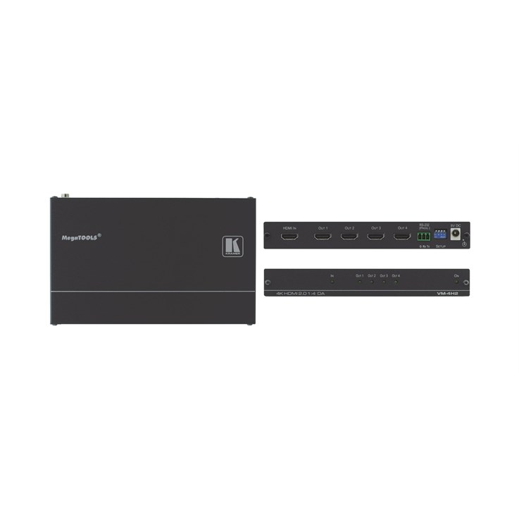 Kramer Electronics VM-4H2 video line amplifier Black