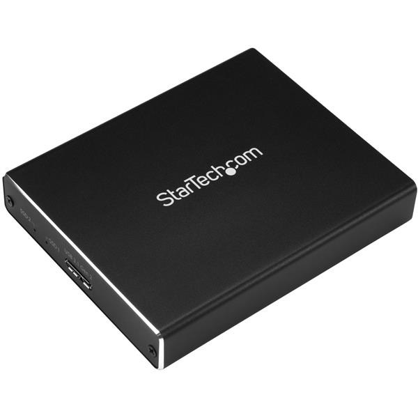 StarTech.com Dual-Slot Drive Enclosure for M.2 SATA SSDs - USB 3.1 (10Gbps) - RAID