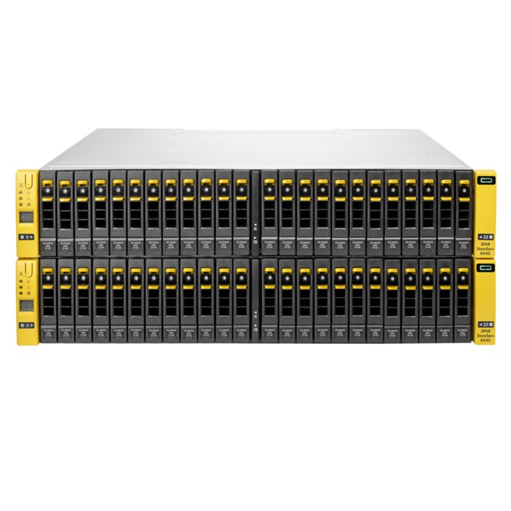 HPE 3PAR 8440 Storage server Rack (4U) Black, Yellow