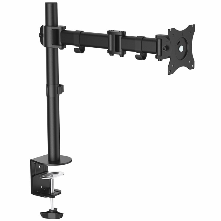 StarTech.com Desk Mount Monitor Arm for up to 34" (8 kg) VESA Compatible Displays - Articulating Pole Mount Single Monitor Arm - Ergonomic Height Adjustable Monitor Mount - Desk Clamp/Grommet