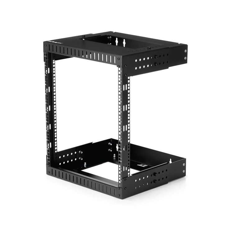 StarTech.com 12U 19" Wall Mount Network Rack - Adjustable Depth 12-20" 2 Post Open Frame Server Room Rack for AV/Data/ IT Communication/Computer Equipment/Switch w/Cage Nuts & Screws