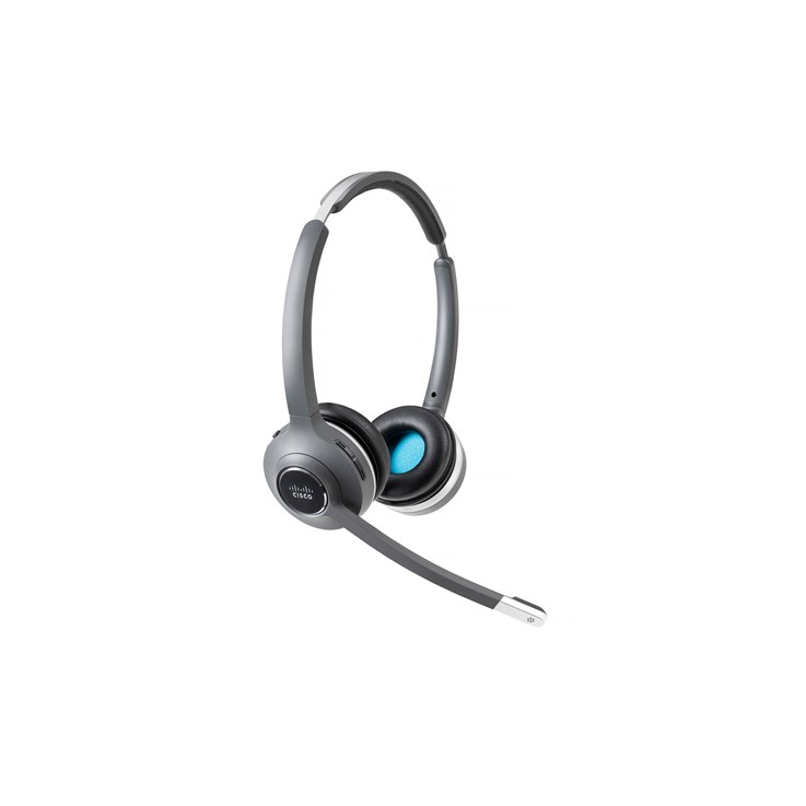 Cisco Headset 562, Wireless Dual On-Ear DECT Headset with Multi-Source Base for US and Canada, Charcoal, 1-Year Limited Liability Warranty (CP-HS-WL-562-M-EU=)