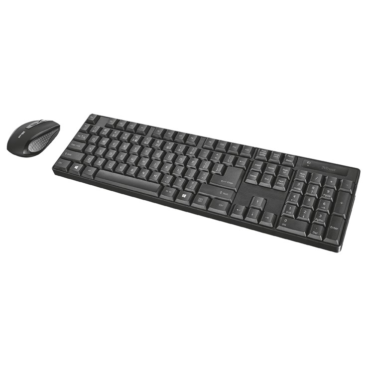 Trust XIMO keyboard Mouse included Universal RF Wireless UK English Black