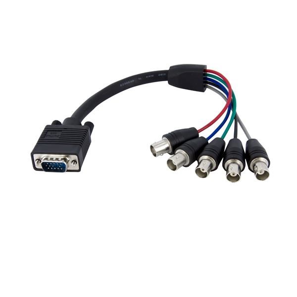 StarTech.com 1 ft Coax HD15 VGA to 5 BNC RGBHV Monitor Cable - M/F