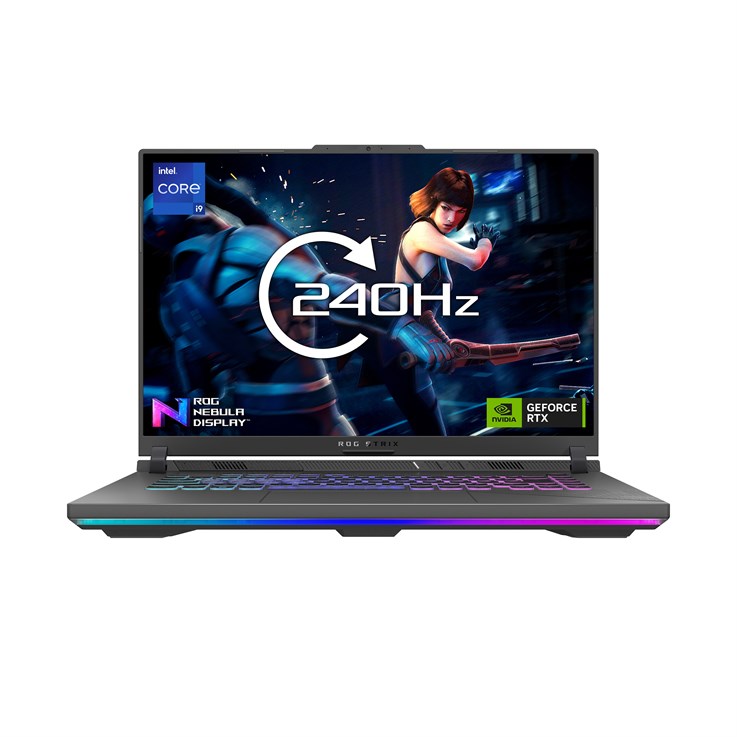 ASUS ROG Strix G16 G614JZ-N4024W Intel® Core™ i9 i9-13980HX Laptop 40.6 cm (16") Quad HD+ 16 GB DDR5-SDRAM 1 TB SSD NVIDIA GeForce RTX 4080 Wi-Fi 6E (802.11ax) Windows 11 Home Grey