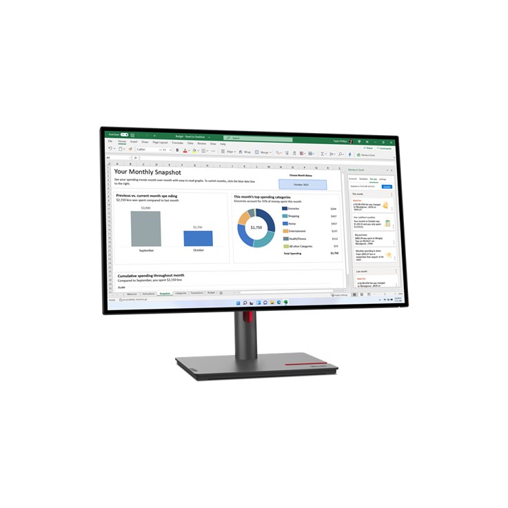 Lenovo ThinkVision P27q-30 LED display 68.6 cm (27") 2560 x 1440 pixels Black