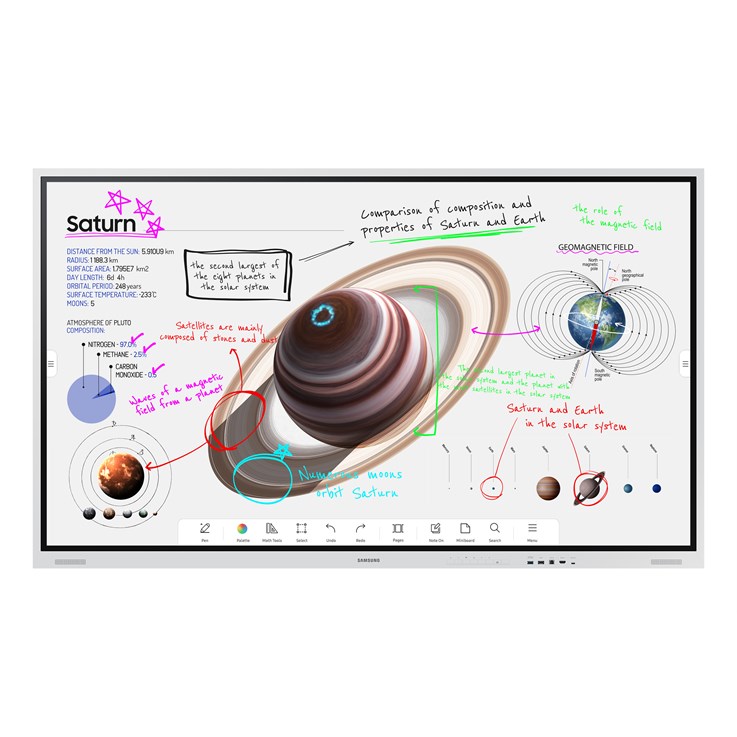 Samsung WM85B interactive whiteboard 2.16 m (85") 3840 x 2160 pixels Touchscreen Grey, White