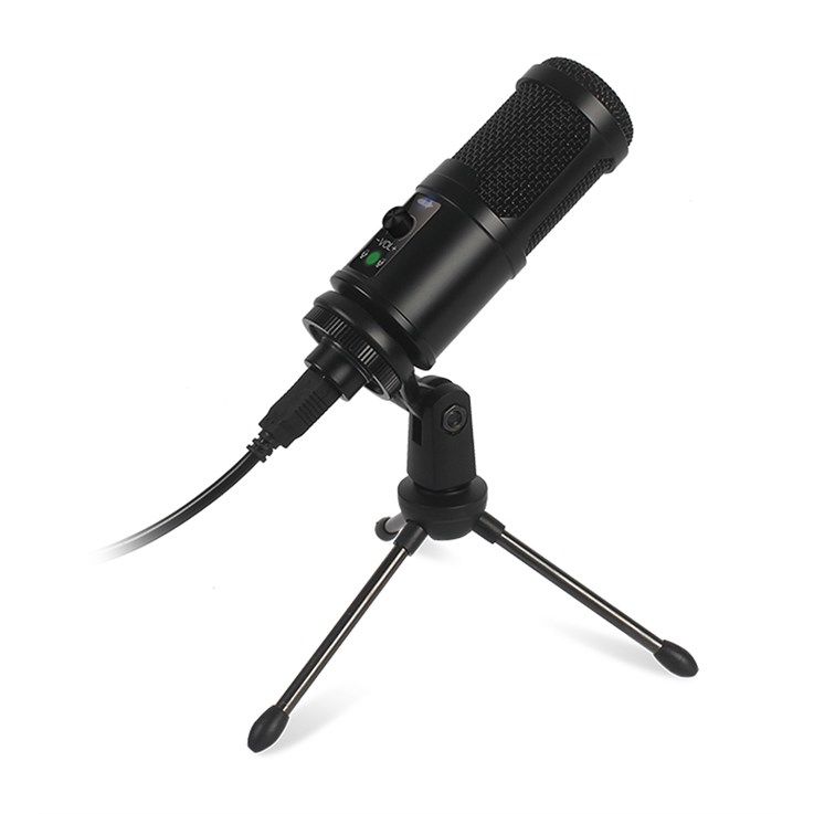 Varr Gaming USB Microphone, Tripod Stand Y Pop Filter Set, Microphone sensitivity 25m V/Pa (-36dB±2dB), Optimal sound distance 150 to 300mm max, 45° degree, USB-A to USB-B 1.5m cable included (USB-B input into microphone)