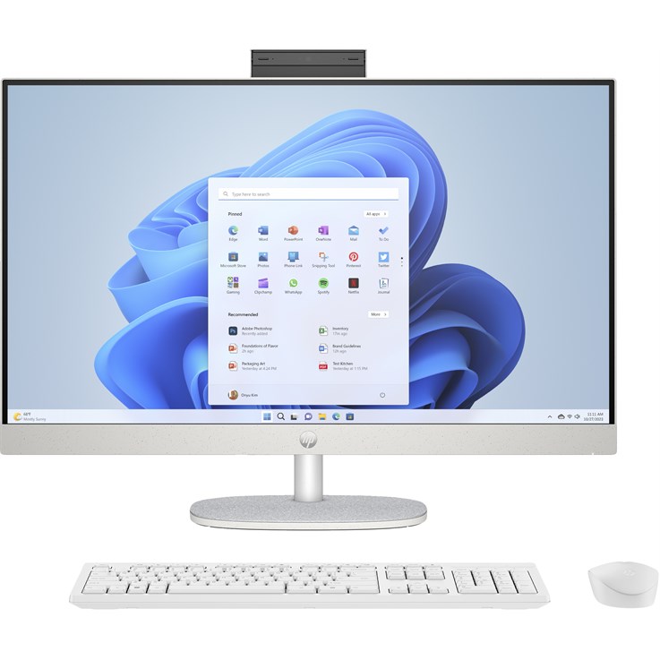 HP 27-cr1003na PC Intel Core Ultra 7 155U 68.6 cm (27") 1920 x 1080 pixels All-in-One PC 8 GB DDR5-SDRAM 512 GB SSD Windows 11 Home Wi-Fi 6 (802.11ax) White