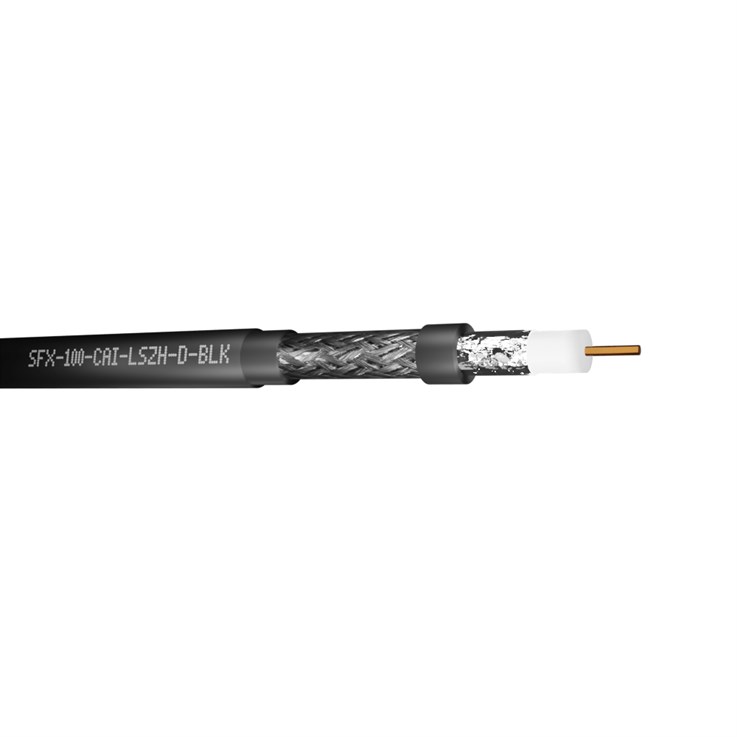 Securi-Flex SFX/100-CAI-LSZH-D-BLK-250 coaxial cable 250 m Black