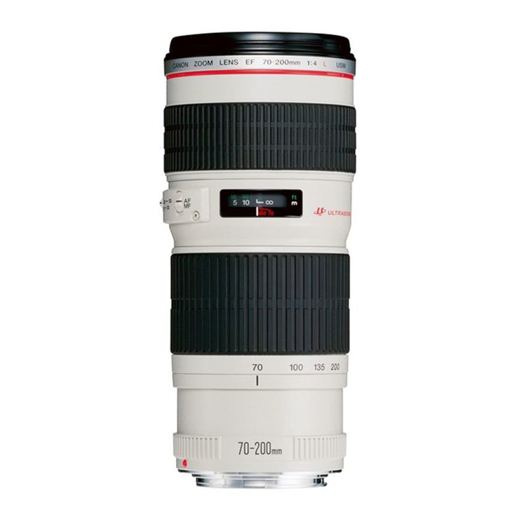 Canon EF 70-200mm f/4.0L USM SLR Telephoto zoom lens White