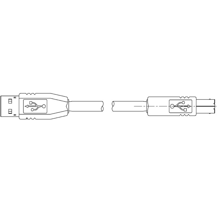 Zebra 105850-028 USB cable USB 2.0 1.8 m USB A USB B