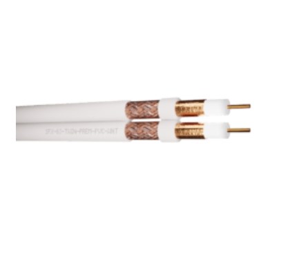 Securi-Flex SFX/63-TWIN-PREM-PVC-WHT-100 coaxial cable 100 m No White