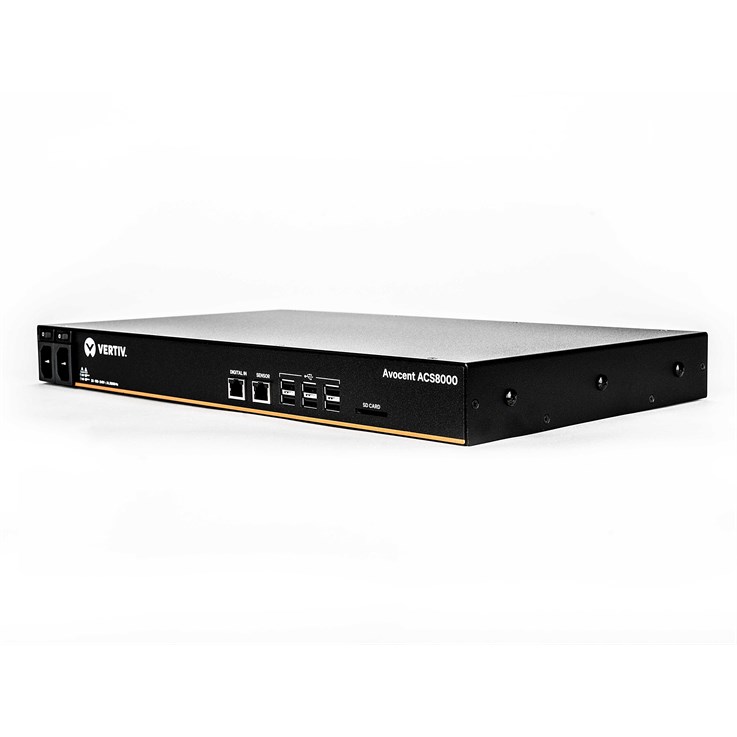 Vertiv Avocent 8-Port ACS 8000 with dual AC Power Supply and Analog Modem - ACS8008MDAC-404