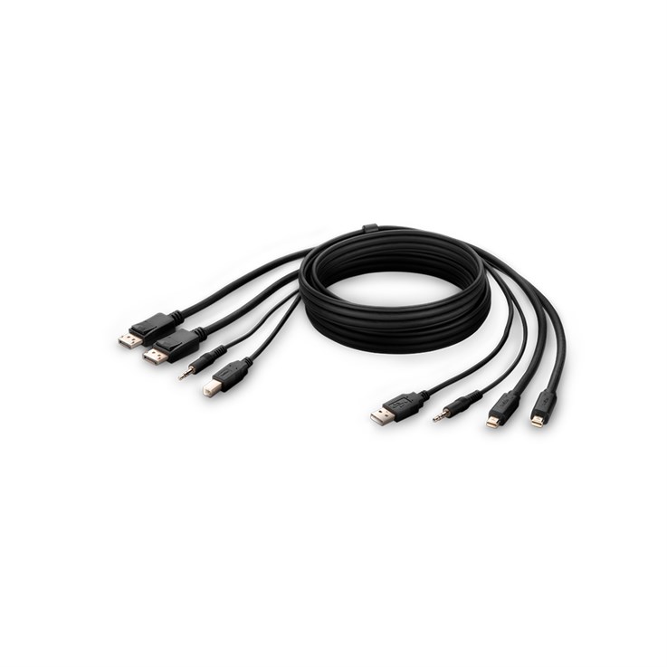 Belkin F1DN2CCBL-MP-6 KVM cable Black 1.8 m