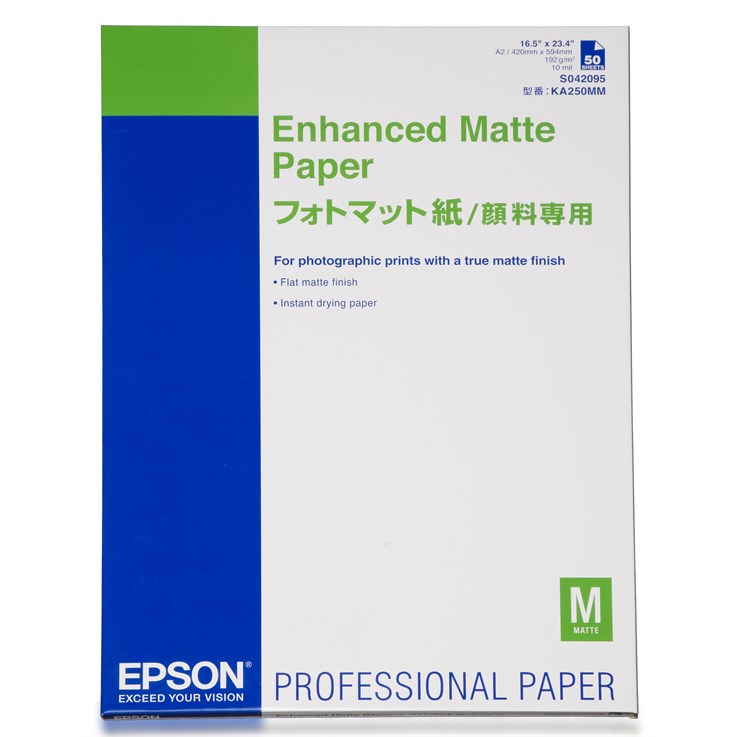 Epson Enhanced Matte Paper, DIN A2, 192g/m², 50 Sheets