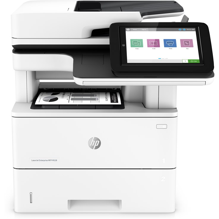 HP LaserJet Enterprise MFP M528dn, Print, copy, scan and optional fax, Front-facing USB printing; Scan to email; Two-sided printing; Two-sided scanning