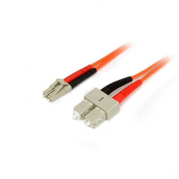 StarTech.com 1m Fiber Optic Cable - Multimode Duplex 50/125 - LSZH Fiber Jumper Cord - LC/SC