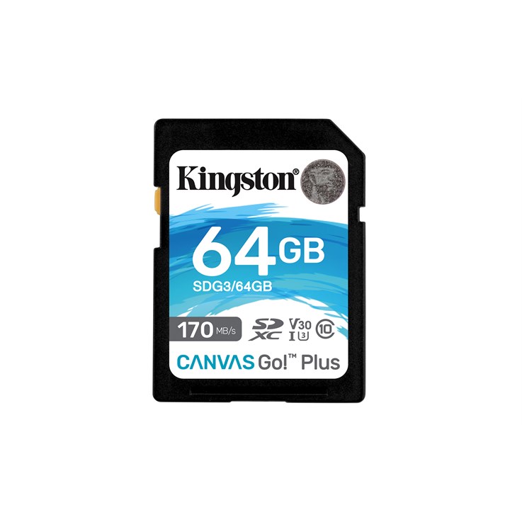 Kingston Technology 64GB SDXC Canvas Go Plus 170R C10 UHS-I U3 V30