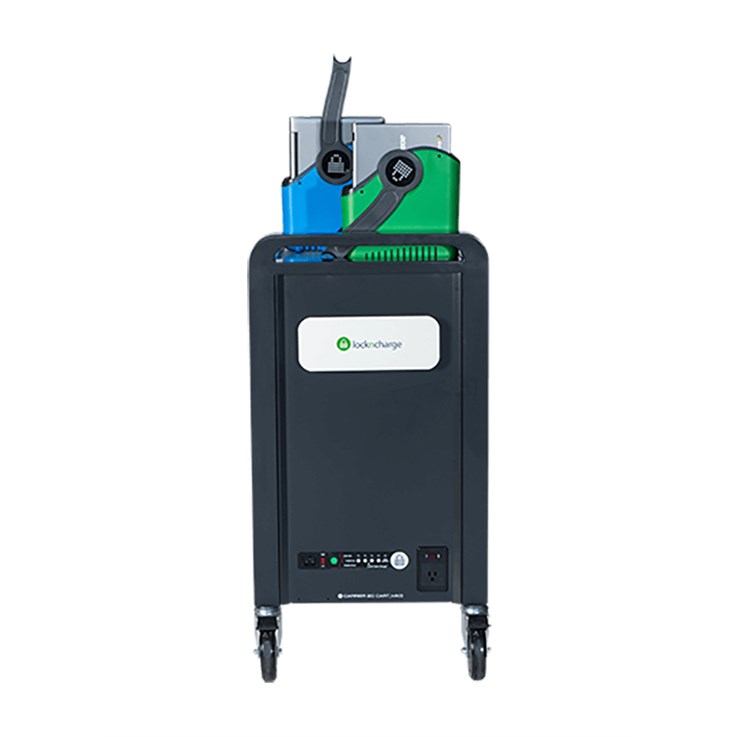 LocknCharge Carrier 20 Portable device management cart Black, Blue, Green, Metallic