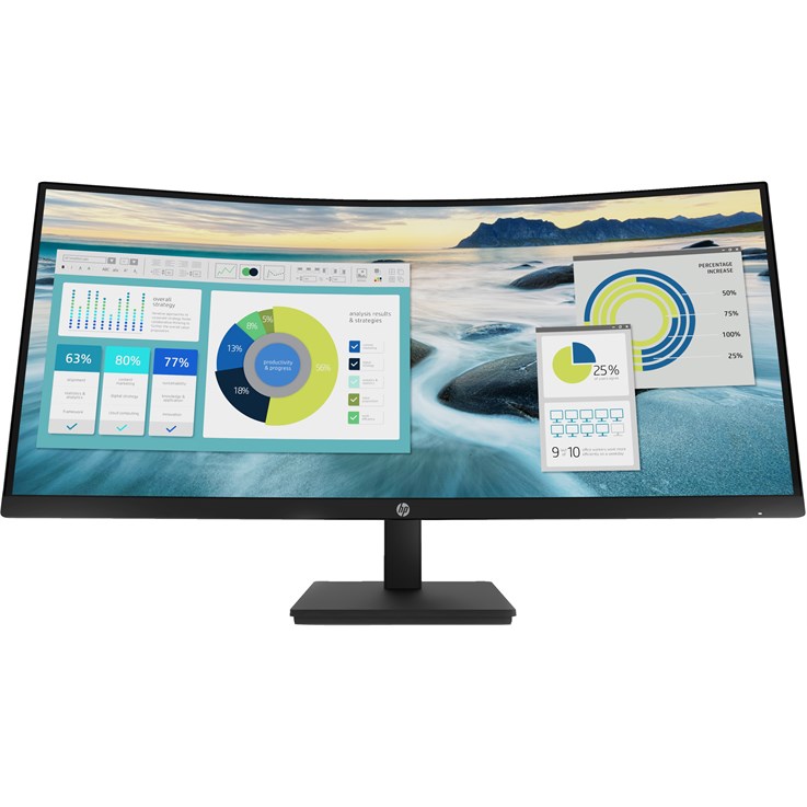 HP P34hc G4 computer monitor 86.4 cm (34") 3440 x 1440 pixels Quad HD LED Black