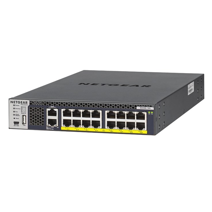 NETGEAR M4300-16X Managed L3 10G Ethernet (100/1000/10000) Power over Ethernet (PoE) 1U Black