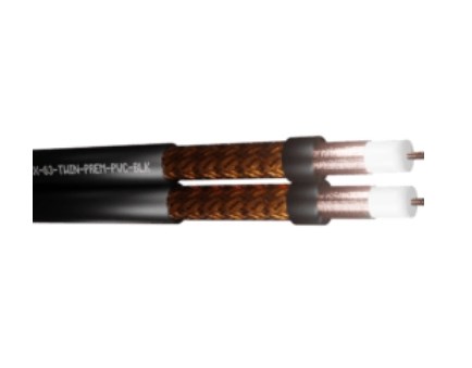 Securi-Flex SFX/63-TWIN-PREM-PVC-BLK-1 coaxial cable 1 m No Black