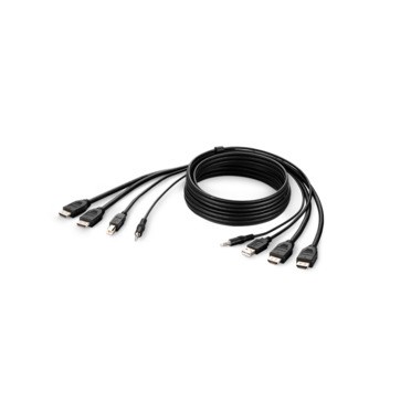 Belkin F1DN2CCBL-HH6T KVM cable Black 1.8 m