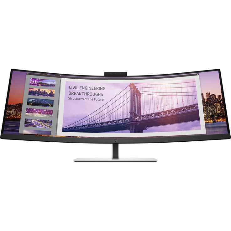 HP S430c computer monitor 110.2 cm (43.4") 3840 x 1200 pixels WUXGA LED Black, Silver