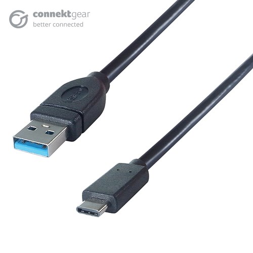 connektgear 2m USB 3.0 Charge and Sync Cable A Male to Type C Male - SuperSpeed 5Gbps