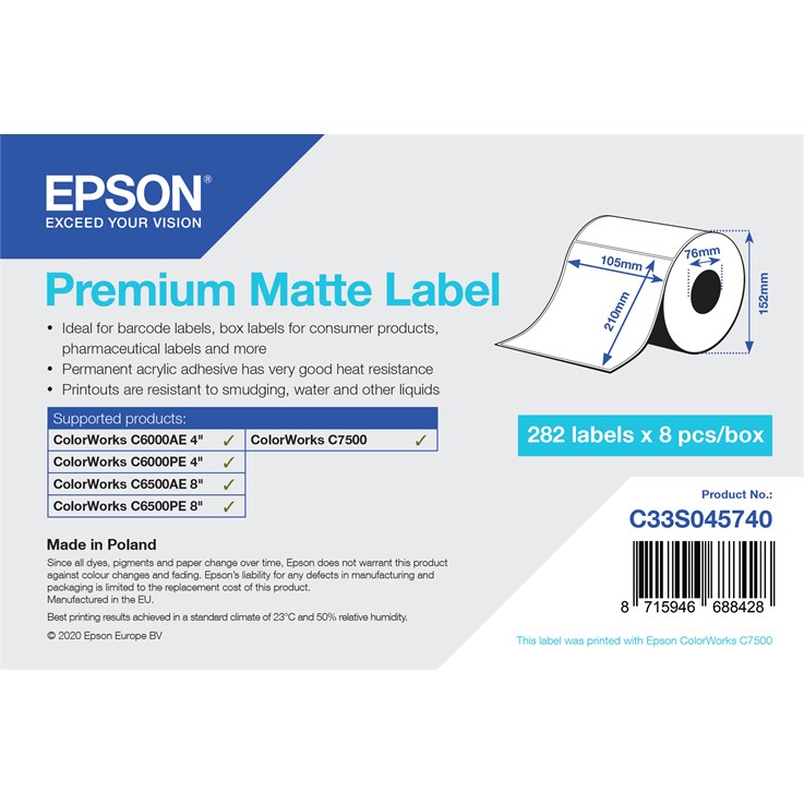 Epson C33S045740 printer label Self-adhesive printer label