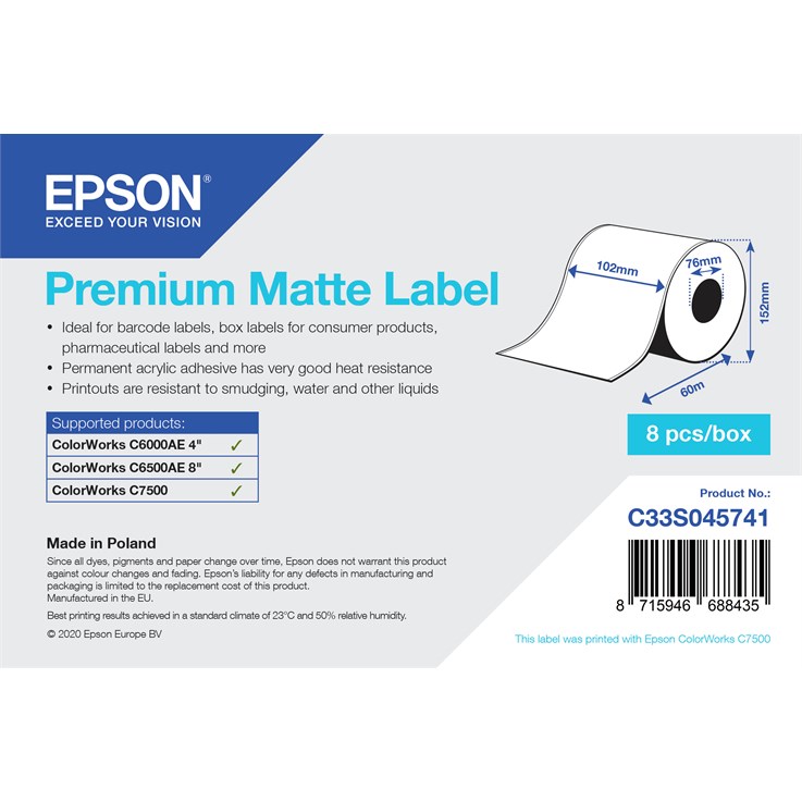 Epson C33S045741 printer label Self-adhesive printer label