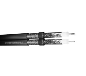 Securi-Flex SFX/RG6-TWIN-PVC-BLK-50 coaxial cable 50 m No Black