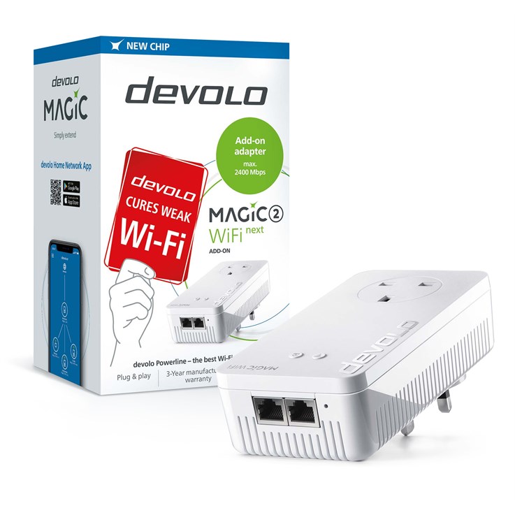 Devolo Magic 2 WiFi next 2400 Mbit/s Ethernet LAN Wi-Fi White 1 pc(s)