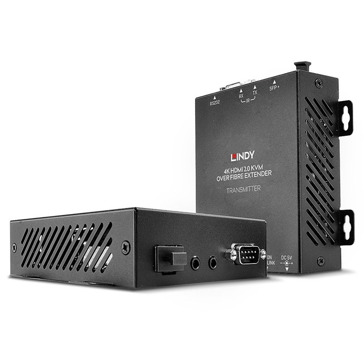 Lindy 300m Fibre Optic HDMI 4K60 and USB KVM Extender