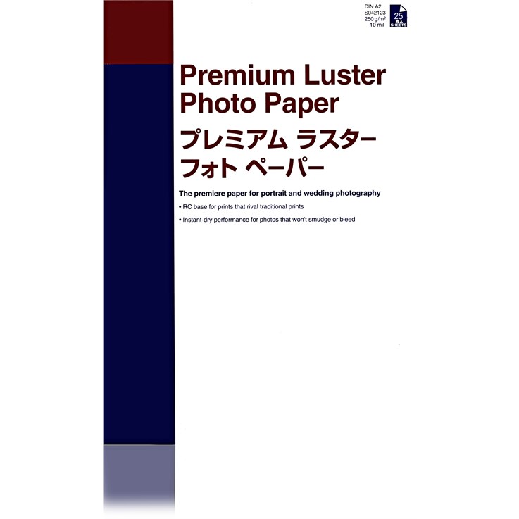 Epson Premium Luster Photo Paper, DIN A2, 250g/m², 25 Sheets