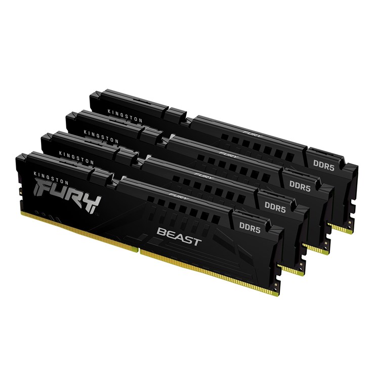 Kingston Technology FURY Beast 64GB 6000MT/s DDR5 CL40 DIMM (Kit of 4) Black XMP