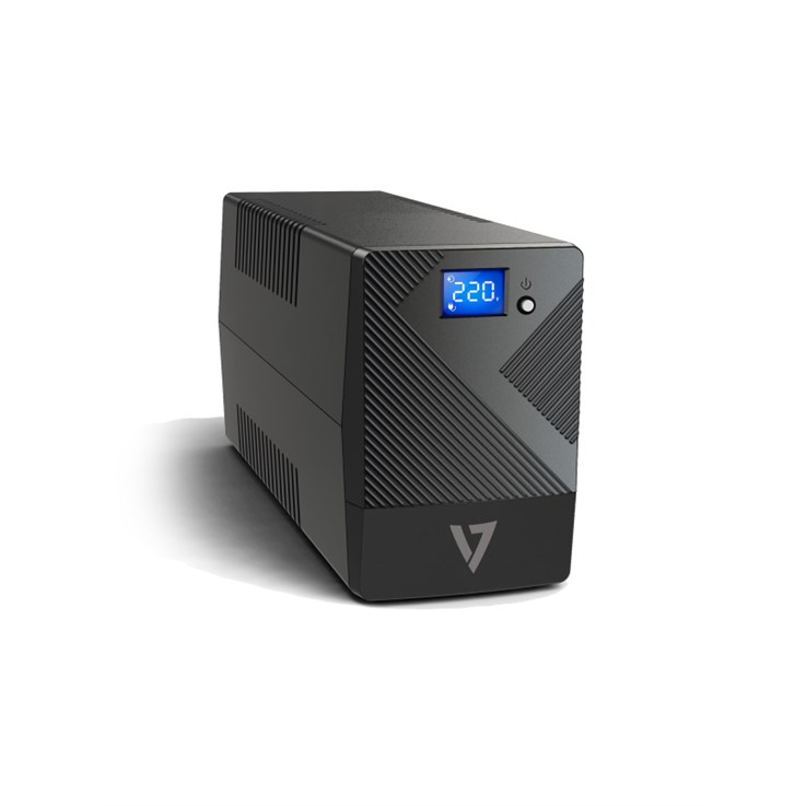 V7 UPS 600VA Desktop UPS with 6 Outlets, Touch LCD (UPS1P600E)