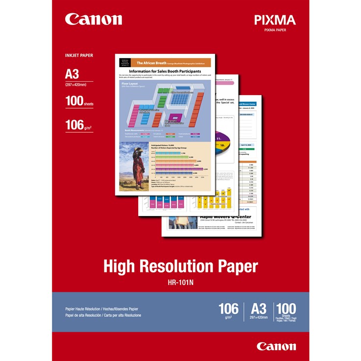 Canon HR-101N High Resolution Paper A3 - 100 Sheets