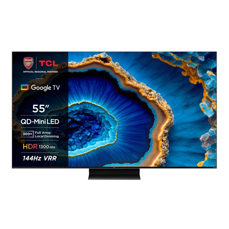 TCL C80 55C805K TV 139.7 cm (55") 4K Ultra HD Smart TV Wi-Fi Black 1300 cd/m²