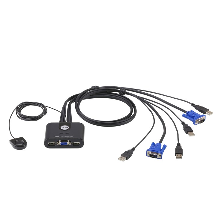 ATEN CS22U KVM switch Black