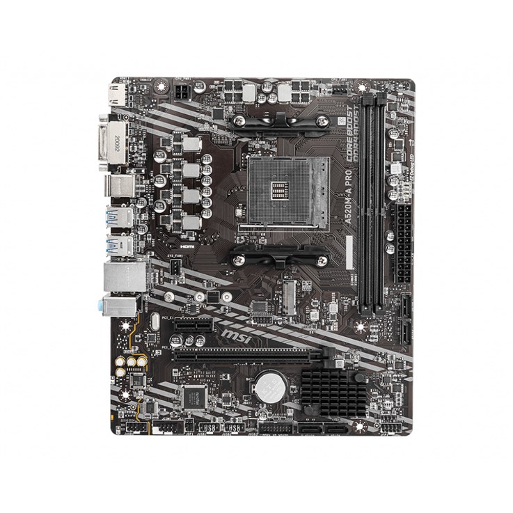 MSI A520M-A PRO motherboard AMD A520 Socket AM4 micro ATX