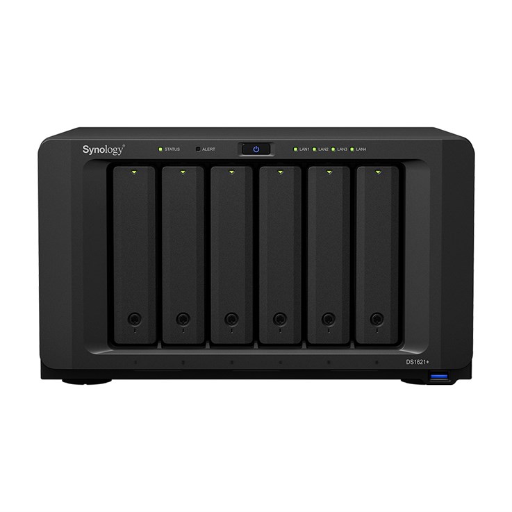 Synology DiskStation DS1621+ NAS/storage server Desktop AMD Ryzen V1500B 4 GB DDR4 DiskStation Manager Black