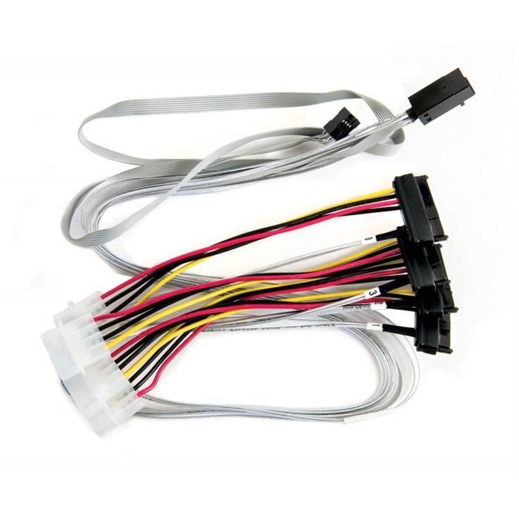 Microchip Technology 2280100-R Serial Attached SCSI (SAS) cable 0.8 m 6 Gbit/s Multicolour, White