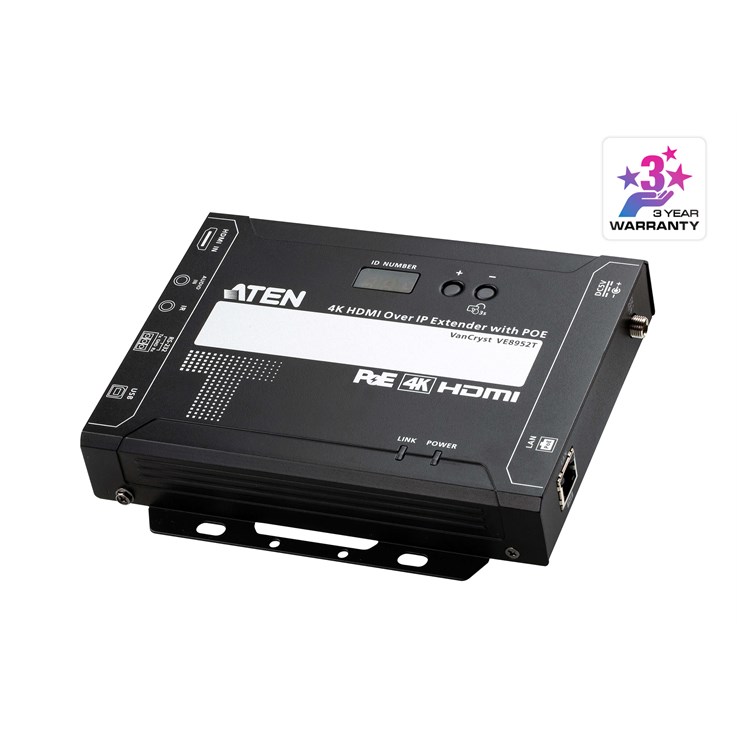 ATEN VE8952T AV extender AV transmitter Black