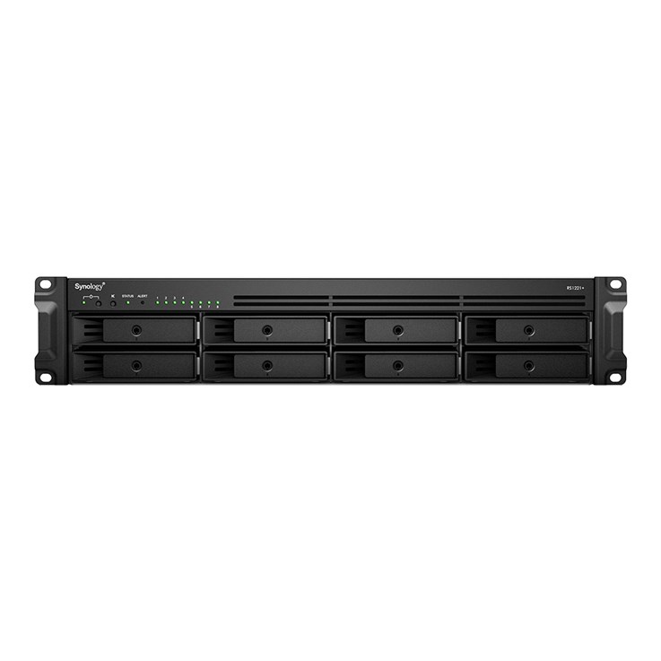 Synology RackStation RS1221+ NAS/storage server Rack (2U) Ryzen Embedded V1500B 4 GB DDR4 DiskStation Manager Black