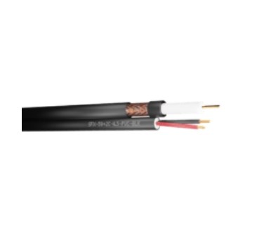 Securi-Flex SFX/59+2C-0.75-LSF-BLK-100 coaxial cable 100 m No Black