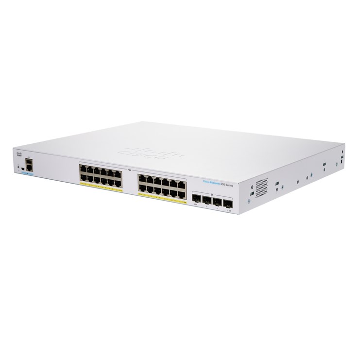 Cisco Business CBS250-24FP-4G Smart Switch | 24 Port GE | Full PoE | 4x1G SFP | Limited Lifetime Protection (CBS250-24FP-4G)