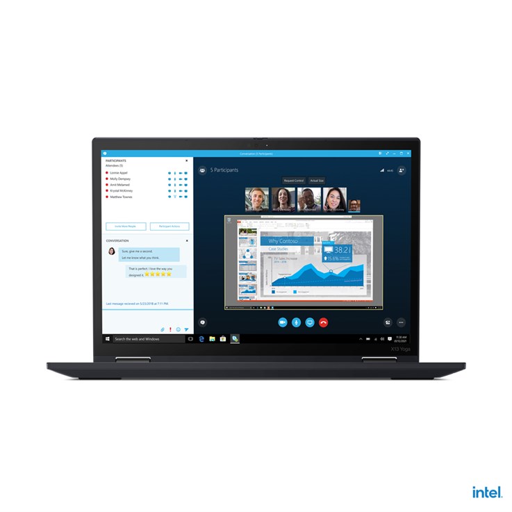 Lenovo ThinkPad X13 Yoga Intel® Core™ i5 i5-1135G7 Hybrid (2-in-1) 33.8 cm (13.3") Touchscreen WQXGA 8 GB LPDDR4x-SDRAM 256 GB SSD Wi-Fi 6 (802.11ax) Windows 10 Pro Black